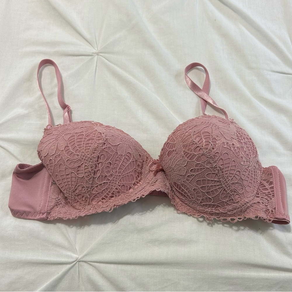 Laura Ashley Lace Pink Bra